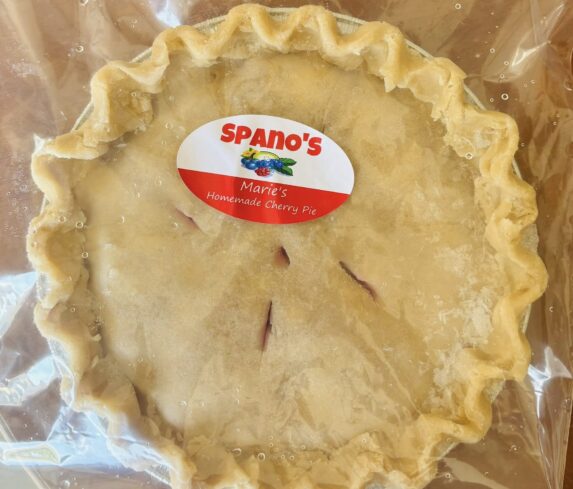 a pie in a plastic wrap